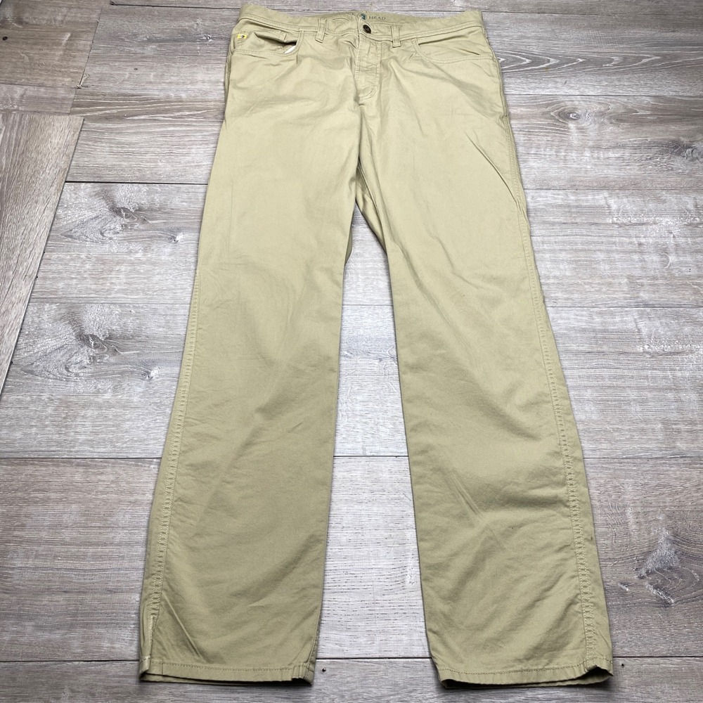 Duck Head Pants Mens 35x34 Khaki Tan Chino Five Pocket D9-1015 Cotton Twill